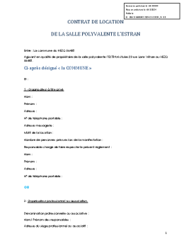 CONTRAT DE LOCATION DE LA SALLE POLYVALENTE AU 01-01-2025